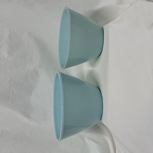 Vintage Blue Delphite Fire King Ovenware, set of 2 bowls